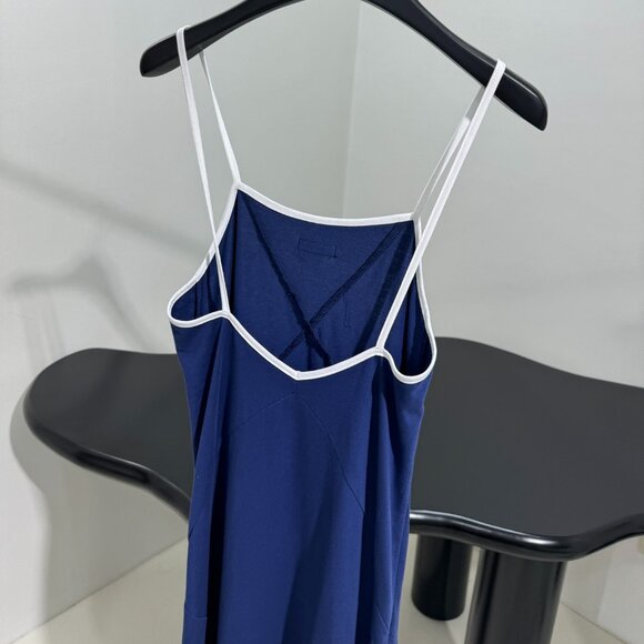 Brand New Miu Miu Blue Stretch Jersey Cotton Slip Dress - Picture 4 of 9